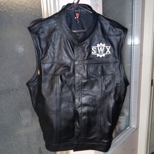 NWT Milwaukee Leather SWX Black Mens XL Vest Bikers Motorcycle